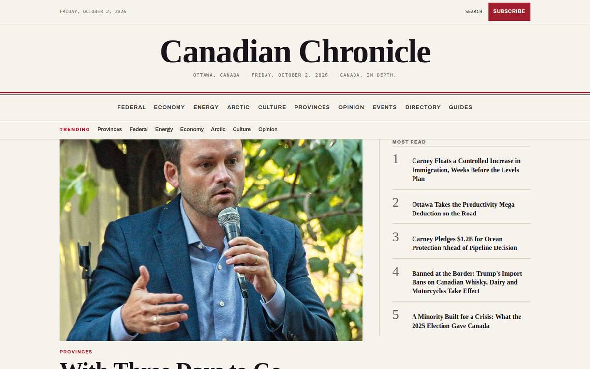 Canadian Chronicle homepage