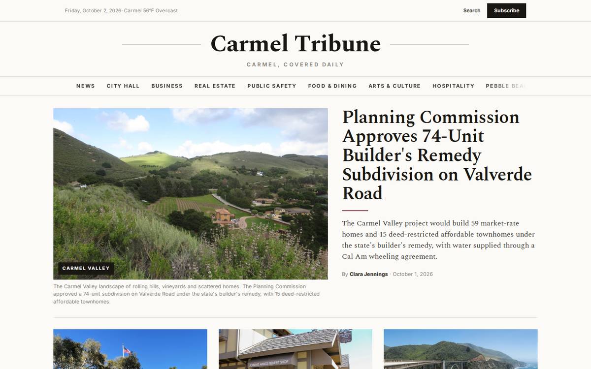 Carmel Tribune homepage