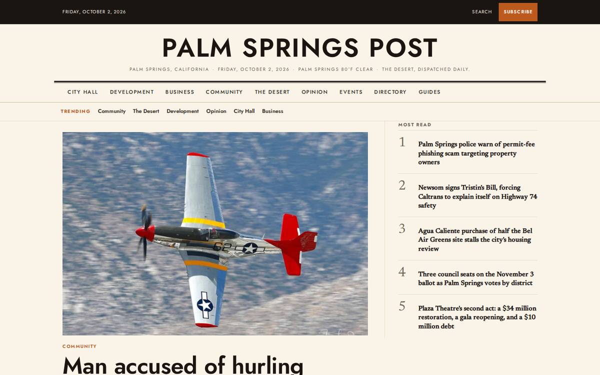 Palm Springs Post homepage